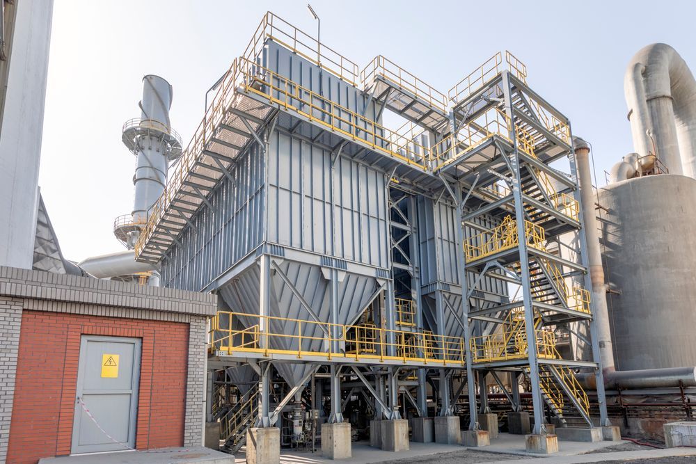 Industrial Dust Collection System With Metal Structure — Soward Steel & Aluminium Fabrication in South Lismore, NSW