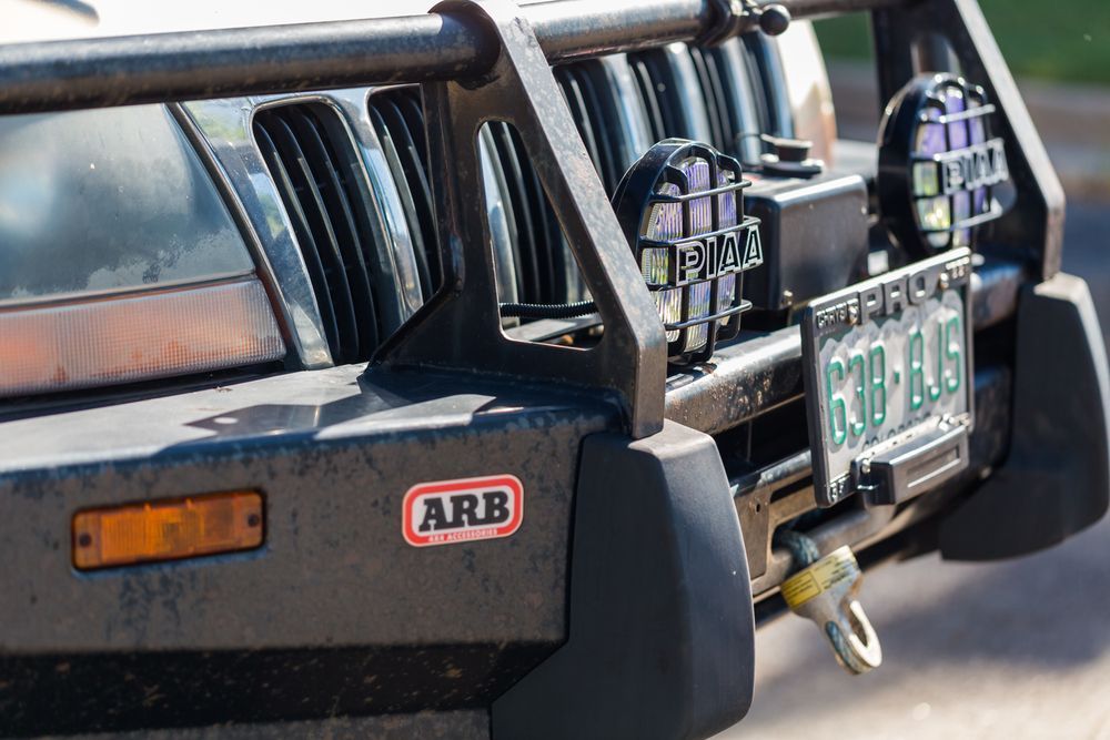 Close-up Of A Black Off-road Vehicle Bumper — Soward Steel & Aluminium Fabrication in South Lismore, NSW