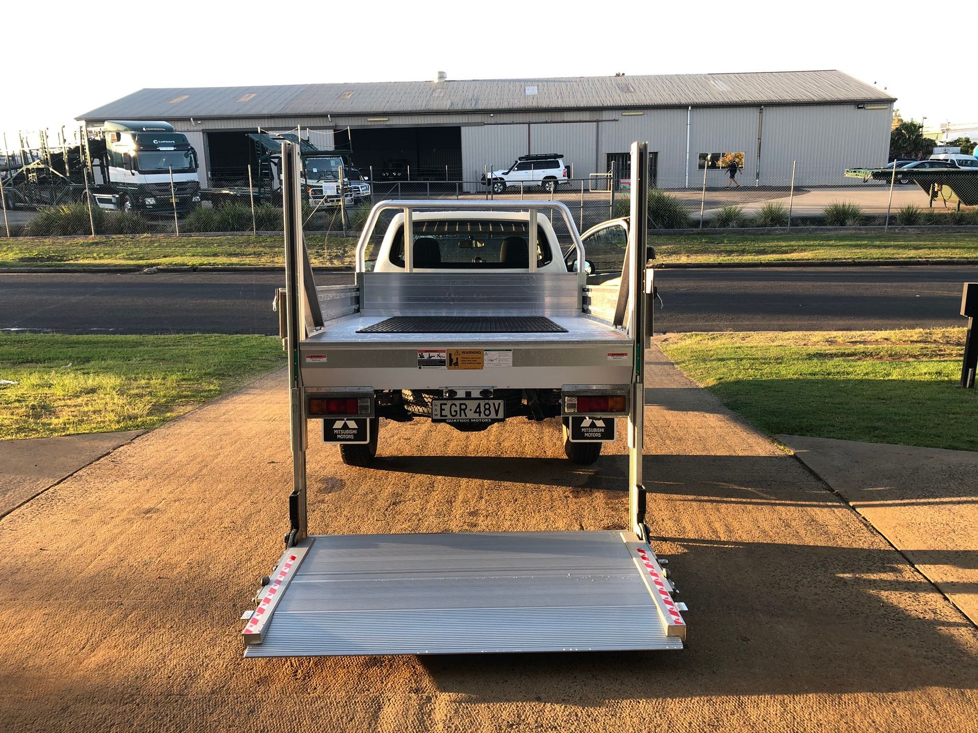 Rear View Of A Pickup Truck With A Large, Bed And Ladder Racks — Soward Steel & Aluminium Fabrication in South Lismore, NSW