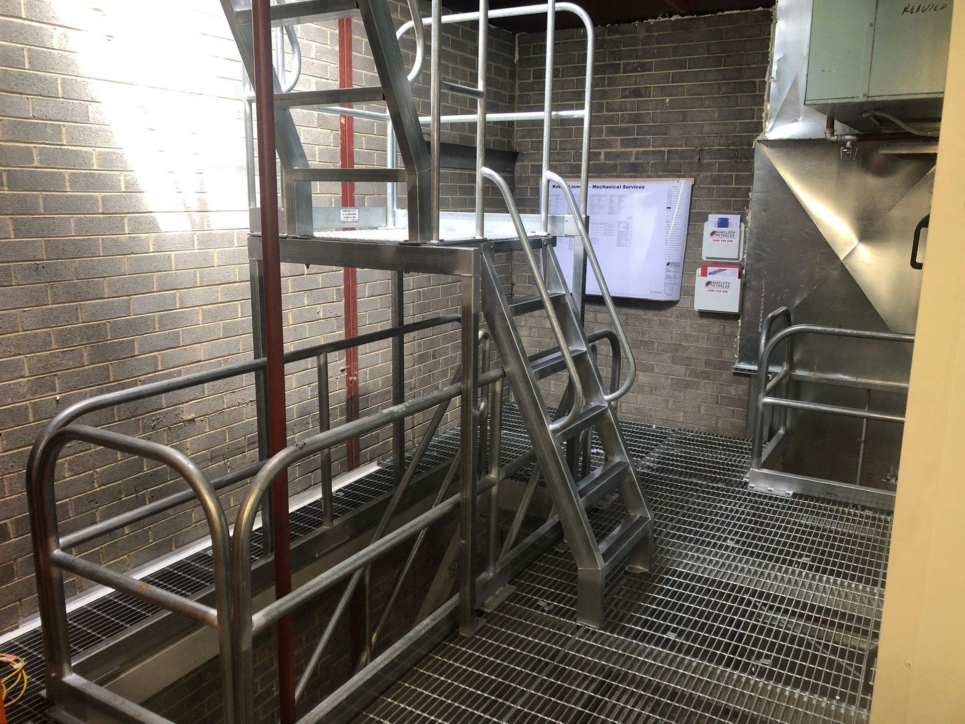 Metal Stairs And Platform With Railing — Soward Steel & Aluminium Fabrication in South Lismore, NSW