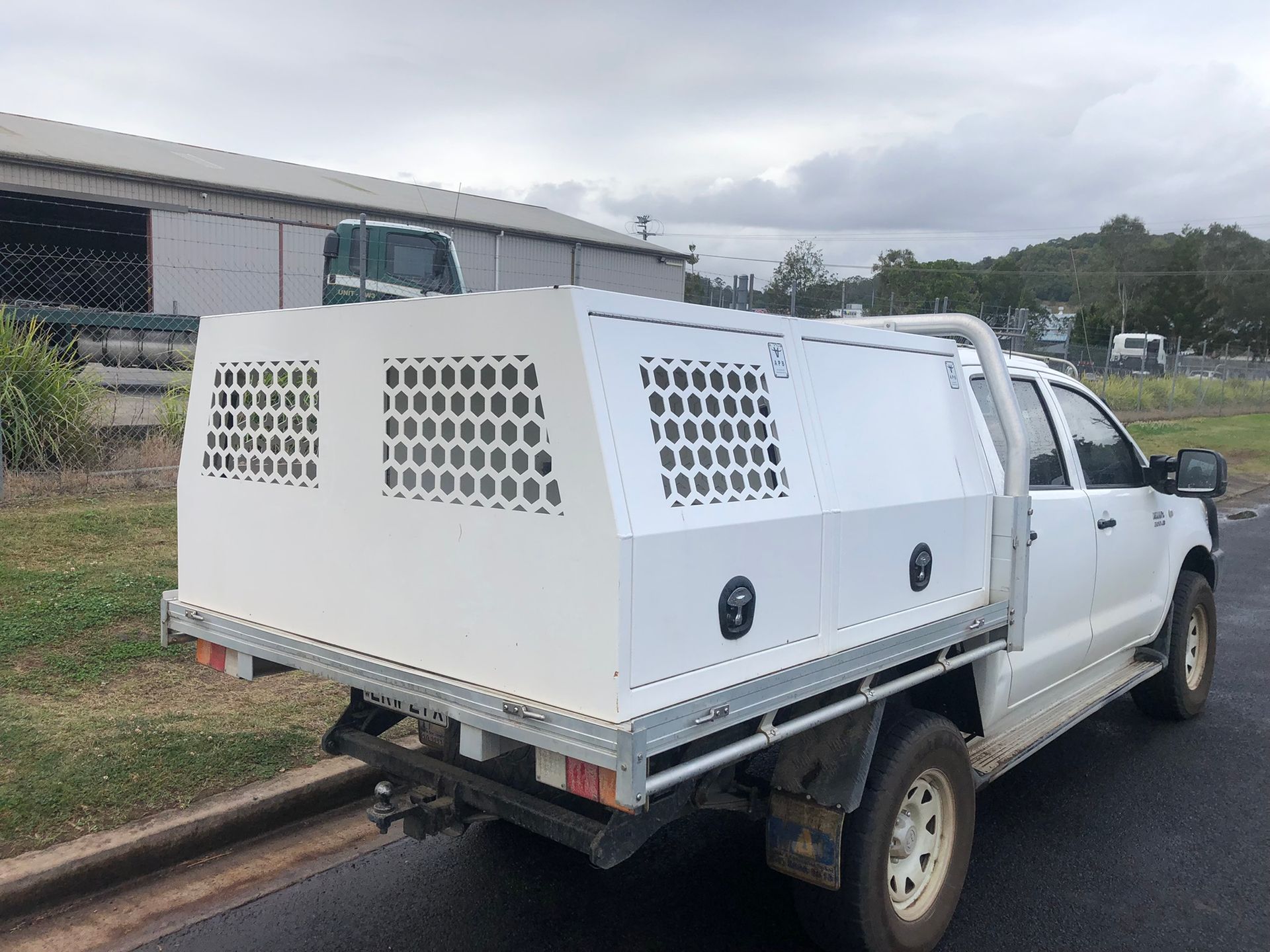 Silver 4x4 Truck With Diamond Plate Camper — Soward Steel & Aluminium Fabrication in South Lismore, NSW