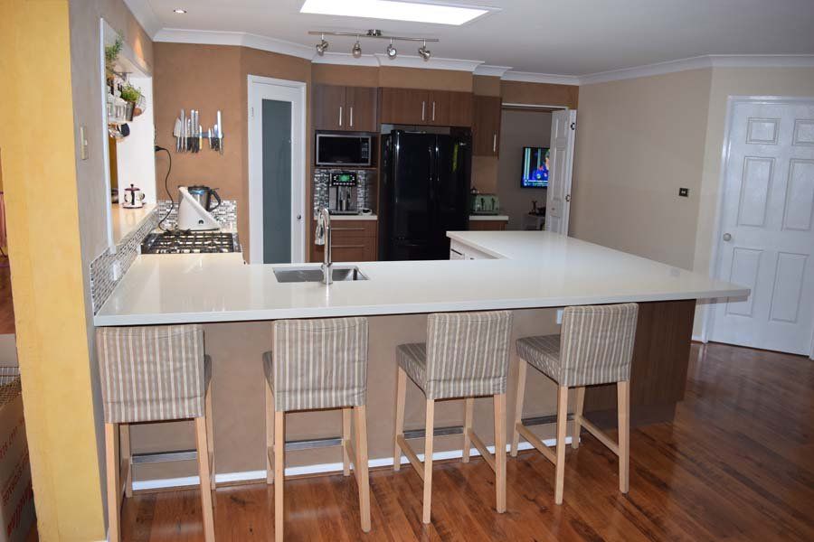 contemporary kitchen countertop