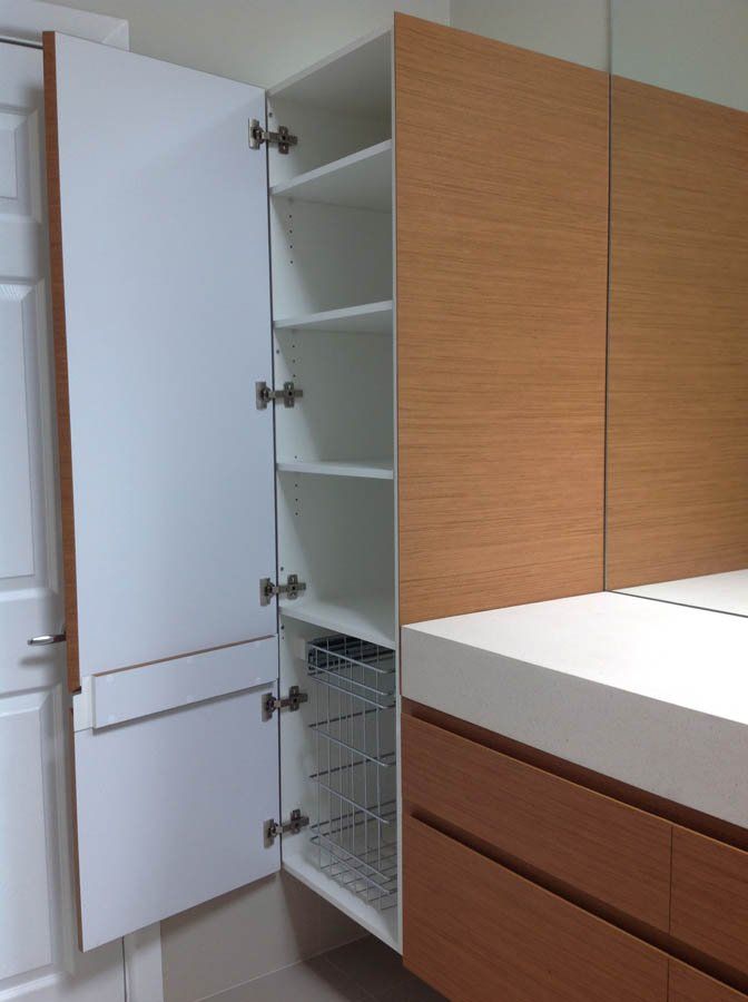 bathroom linen closet