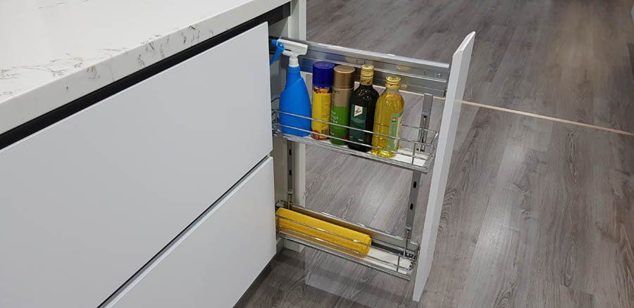 cleaning supply drawer