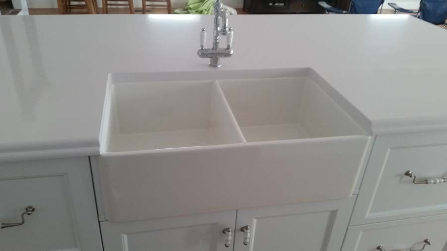 white kitchen sink