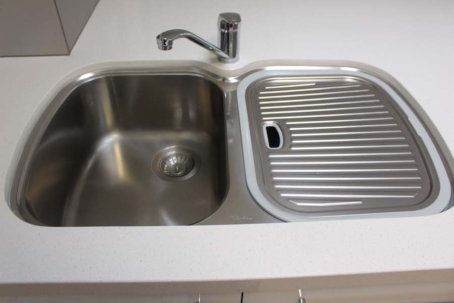 kitchen sink with metal cover