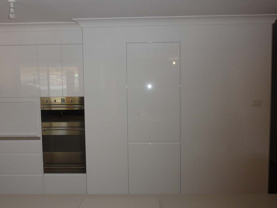 white pantry door closed