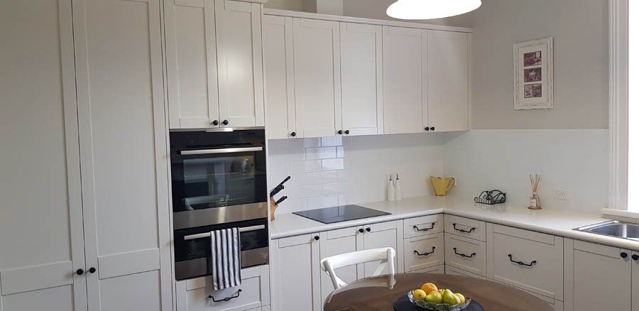traditional kitchen with electric oven