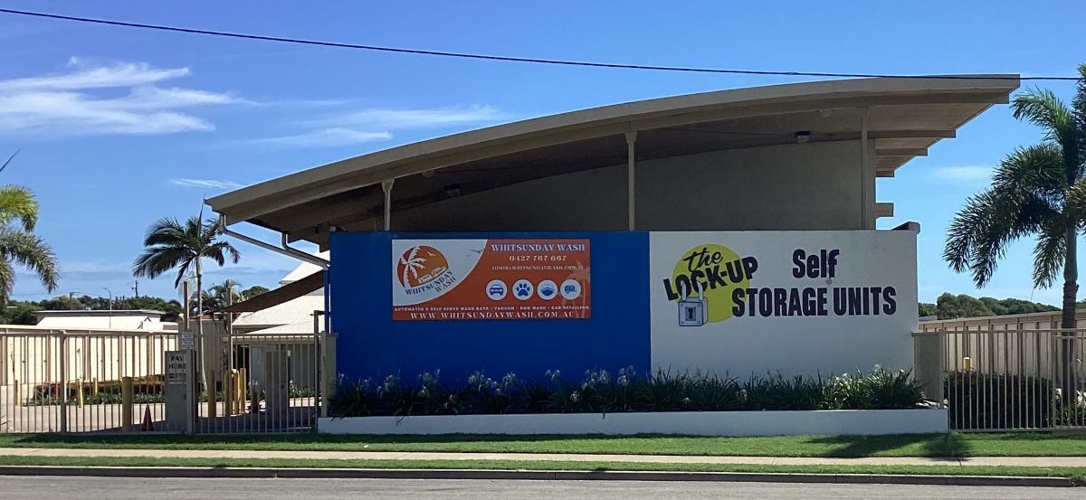 A Building with A Sign that Says Self Storage Units on It — Whitsunday Wash In Bowen, QLD