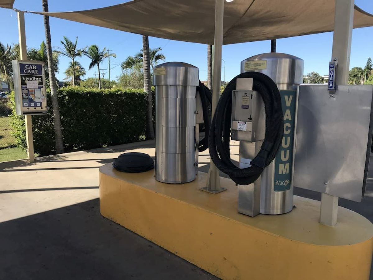 A Vacuum Cleaner Is Sitting on A Yellow Table — Whitsunday Wash In Bowen, QLD