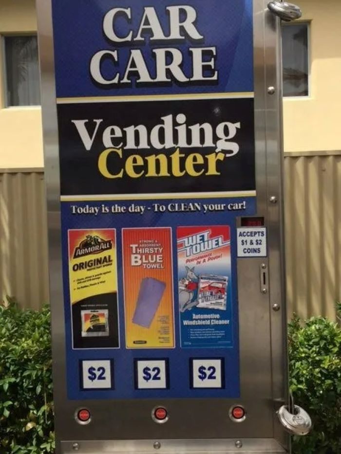 A Car Care Vending Machine that Says Car Care Vending Center — Whitsunday Wash In Bowen, QLD