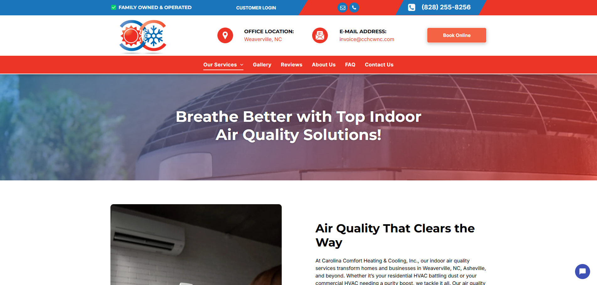 Indoor Air Quality | Weaverville, NC | Carolina Comfort H&C