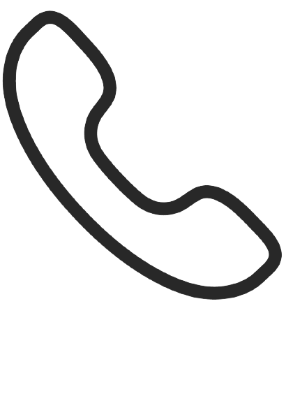 A black and white drawing of a phone on a white background.