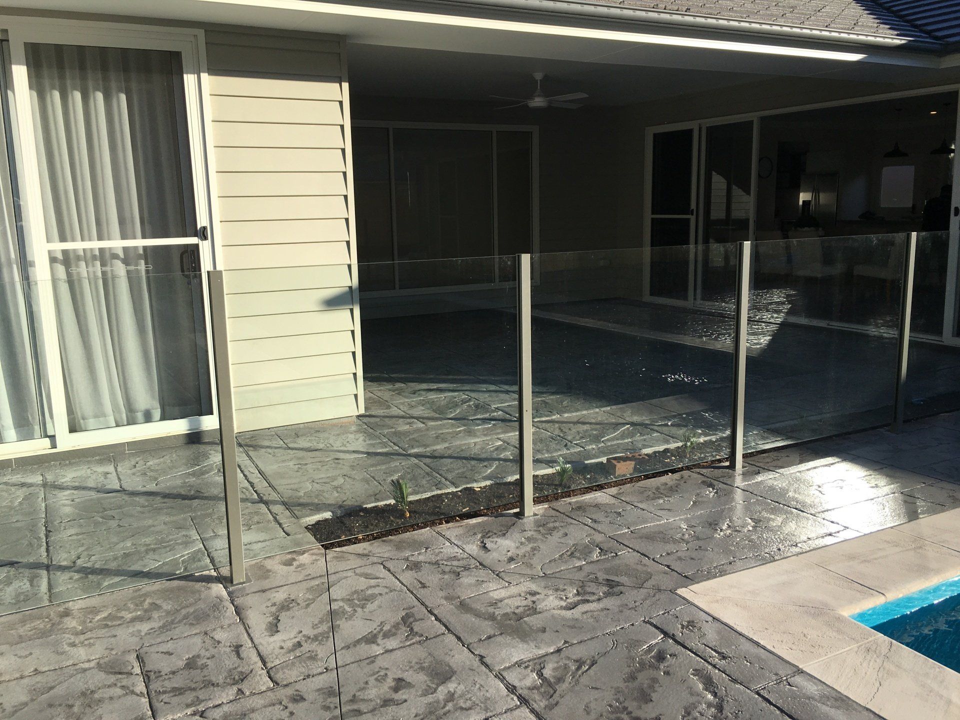 Stencilled Concrete Pool Area  — About Us in Port Macquarie, NSW