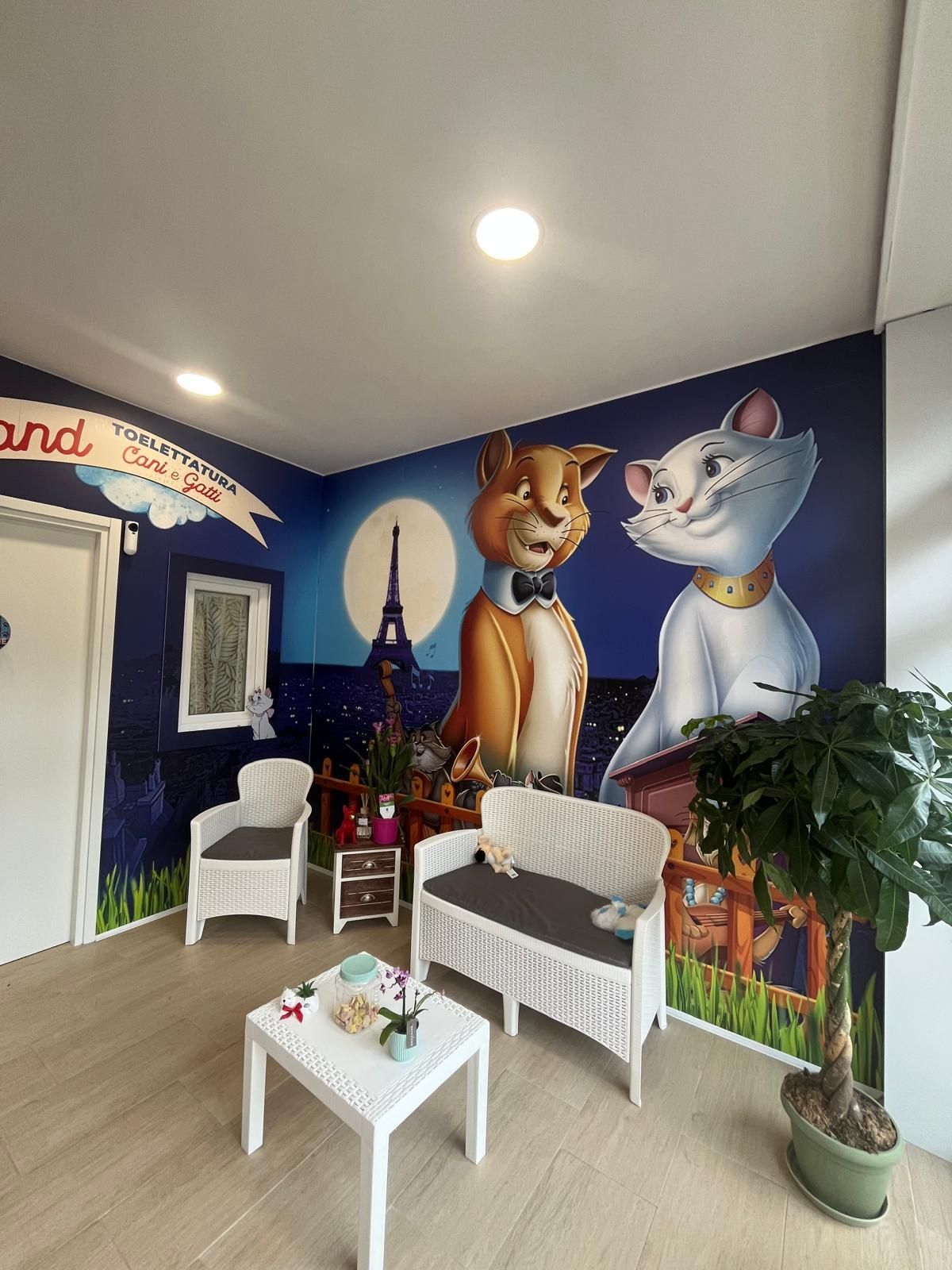 sala attesa negozio toelettatura cani