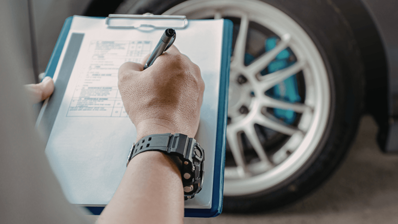 a mechanic doing a pre-purchase inspection