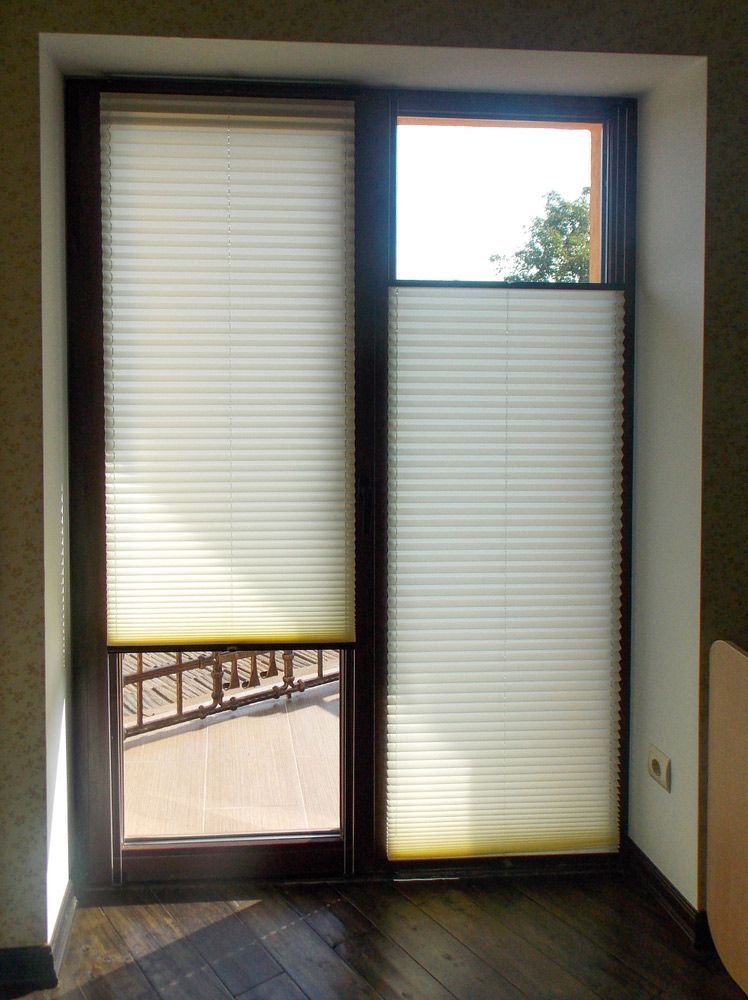 Closeup Pleated Blinds On Balcony — Blinds Installation in Katherine, NT