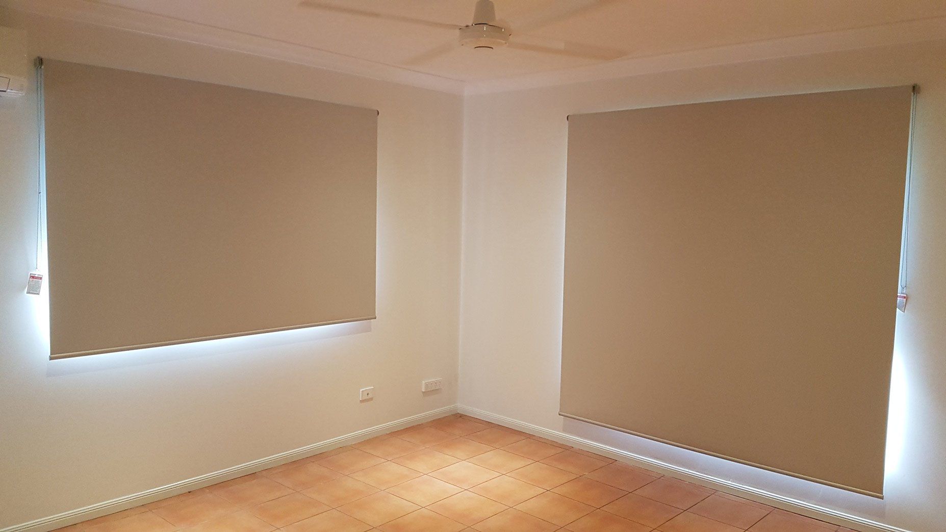 Sunscreen Rolled Down Blinds — Blinds Installation in Winnellie, NT