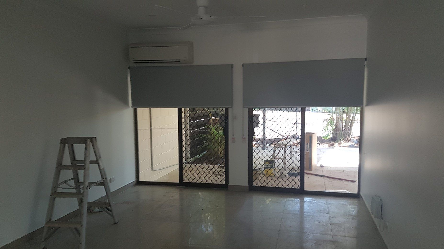Room With Steel Ladder — Blinds Installation in Winnellie, NT