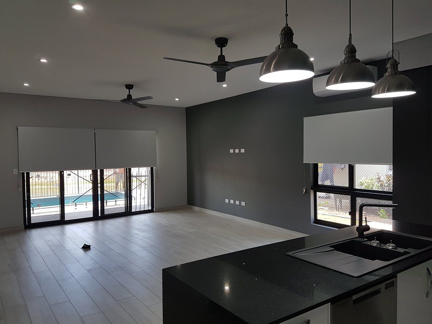 Dim Kitchen Area — Blinds Installation in Winnellie, NT