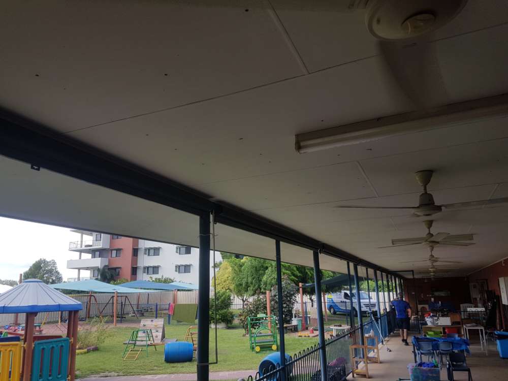 Rolled Up Blinds Play Ground View 2  — Blinds Installation in Winnellie, NT