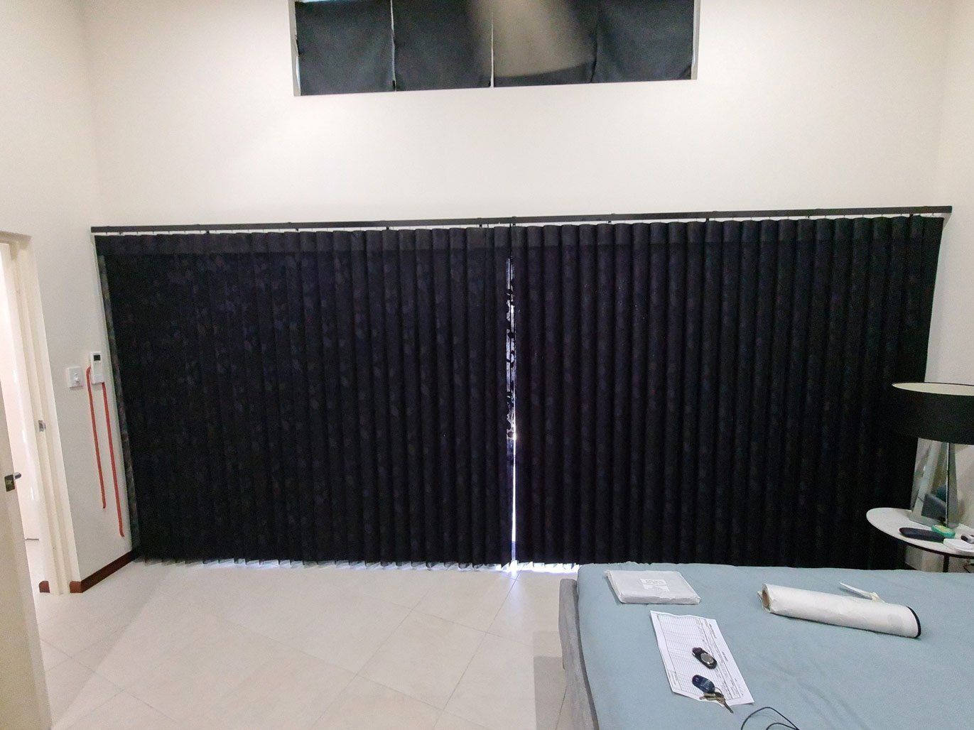 Veri Shades Curtain In Bedroom — Blinds Installation in Winnellie, NT