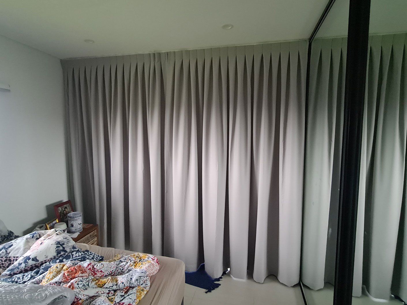 Beige Blackout Curtains — Blinds Installation in Winnellie, NT