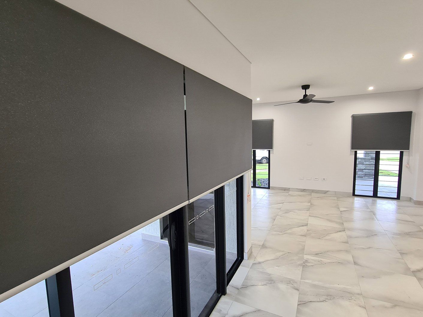 Roller Blinds Half Open — Blinds Installation in Winnellie, NT