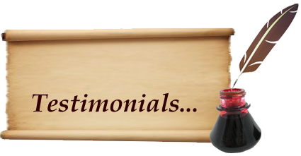 A scroll with the words testimonials written on it