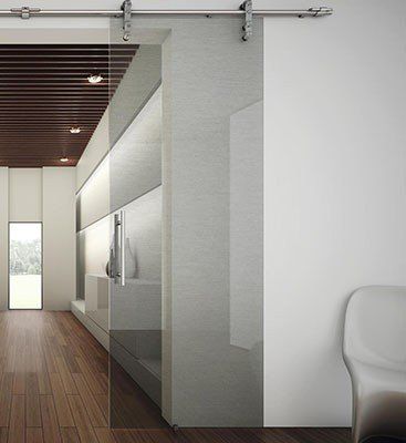 porta scorrevole in vetro