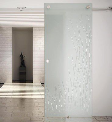 porta scorrevole in vetro opaco