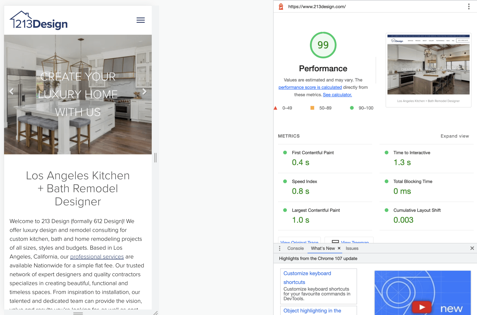 A screenshot of a website on a phone and a screenshot of a website on a tablet.
