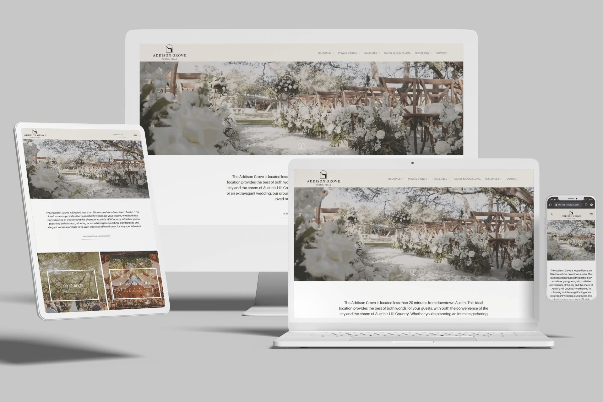 Duda Wedding Venue Website Example