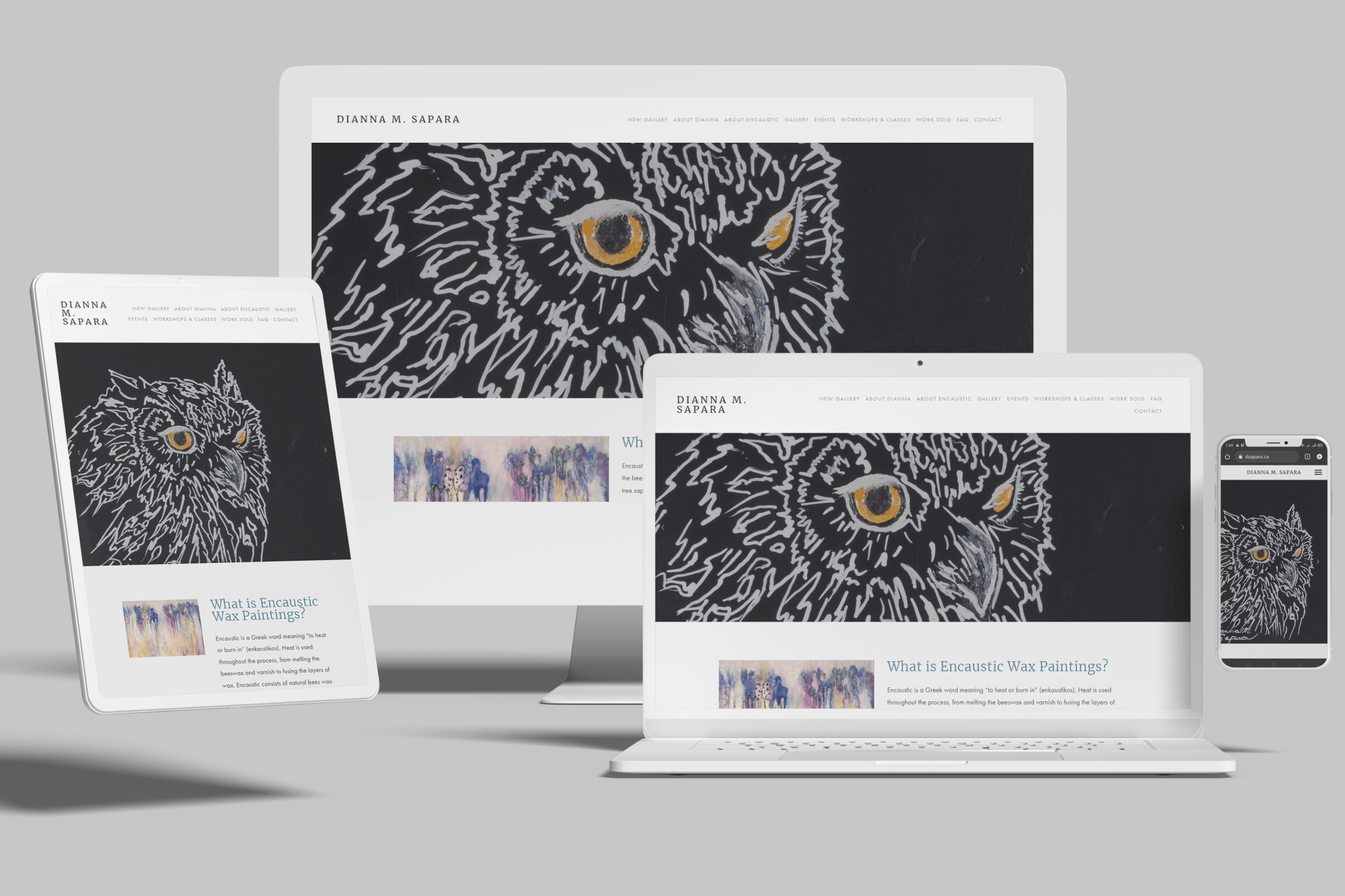 Squarespace for Encaustic Wax Painters’ Websites