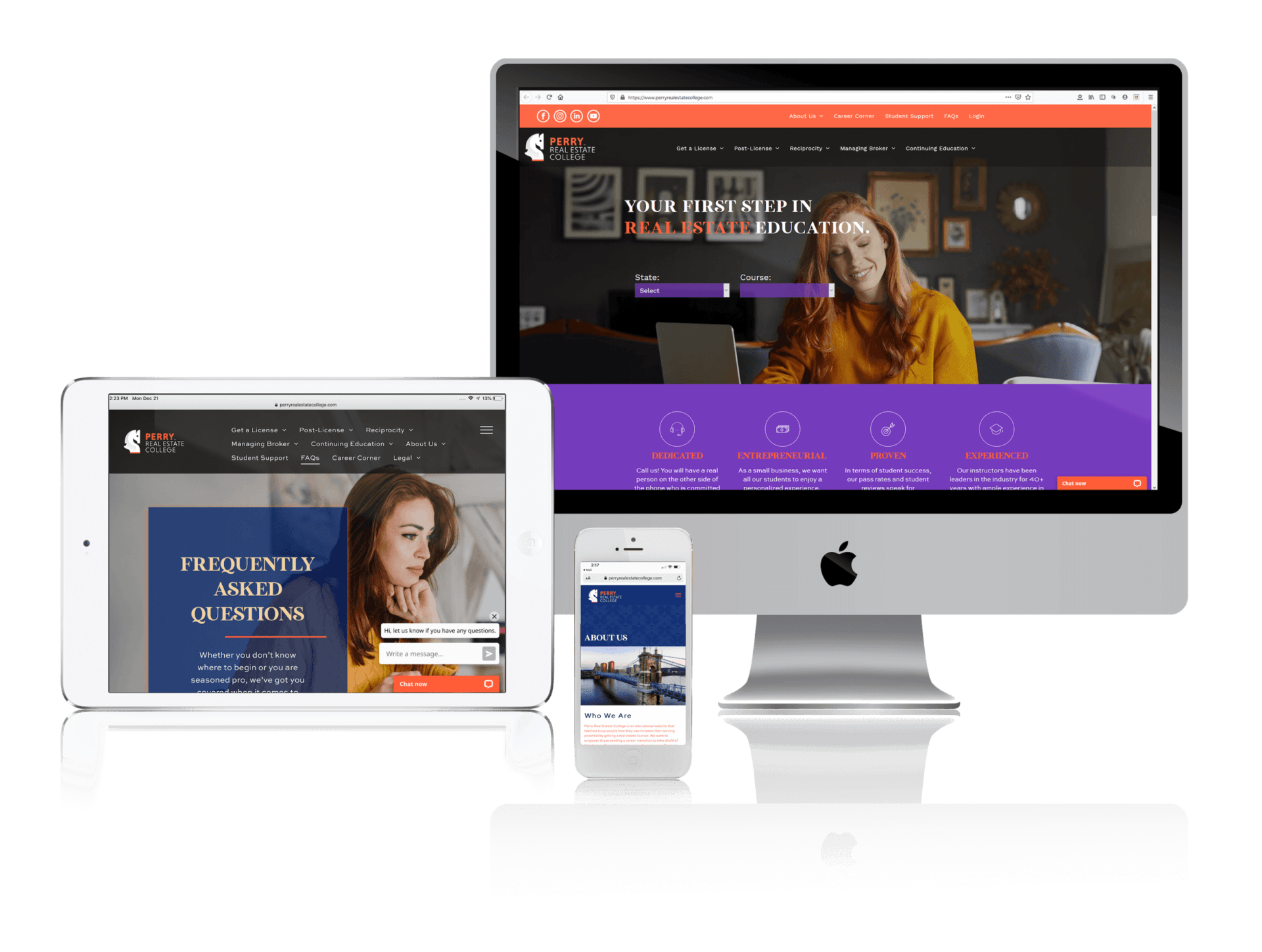 Dude Real Estate Website - Perry Real Estate College