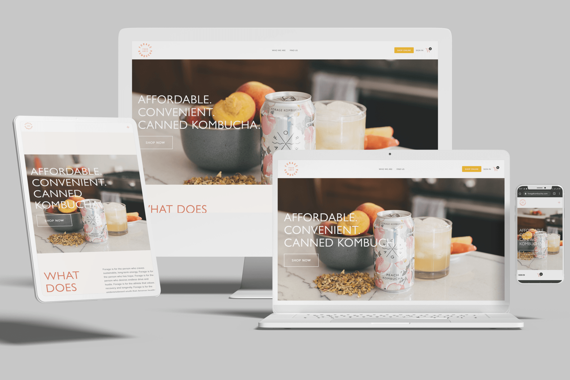 Squarespace Commerce Website for Beverage Sales