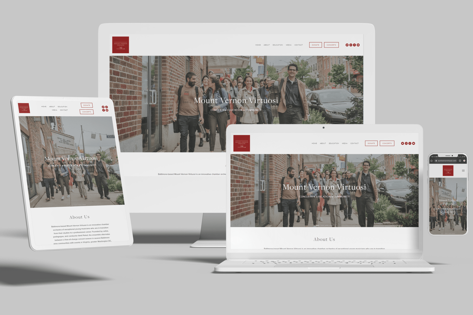 Squarespace Redesign of Orchestra Website