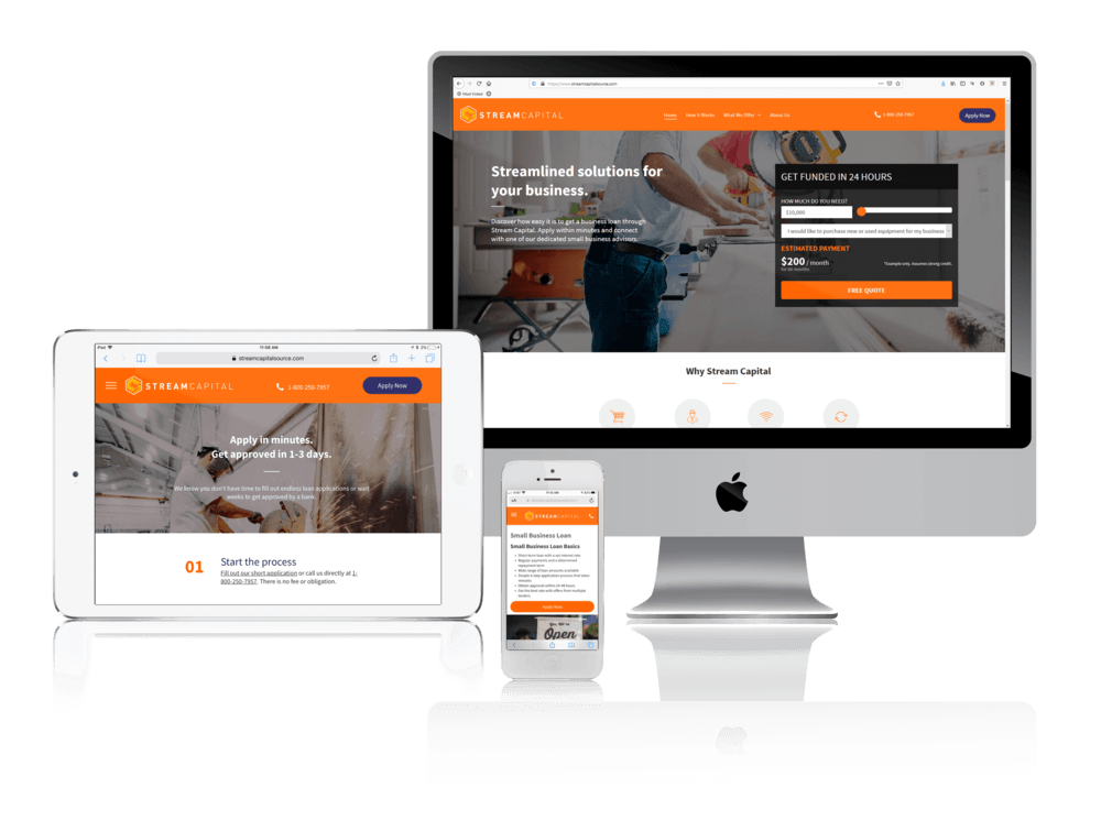 Websites for Small Business Financing Firms