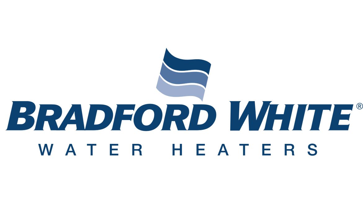Bradford white water heaters logo on a white background