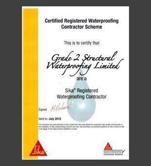 Certified Registered Waterproofing Contractor Scheme