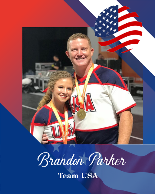 A picture of a man and a girl with the name brandon parker on the bottom