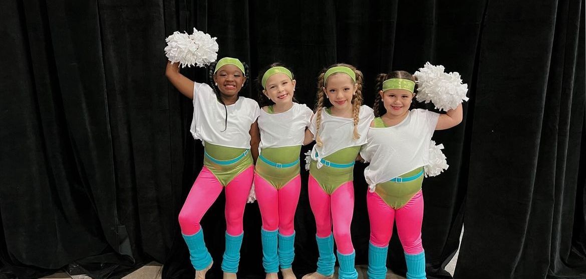 group of young cheerleaders