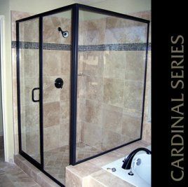 Framed shower enclosure - semi-frameless custom enclosures - Shower Doors and More in Central Point, OR