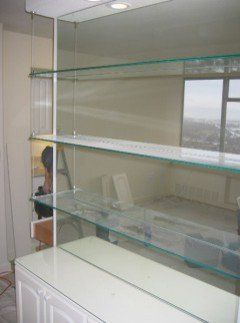Glass shelving - custom glass - Shower Doors and More in Central Point OR