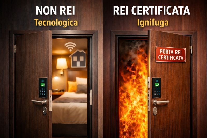 #porteREI #hospitalitydesign #progettazionericettiva #domoticaalberghiera #sicurezzaantincendio #hot