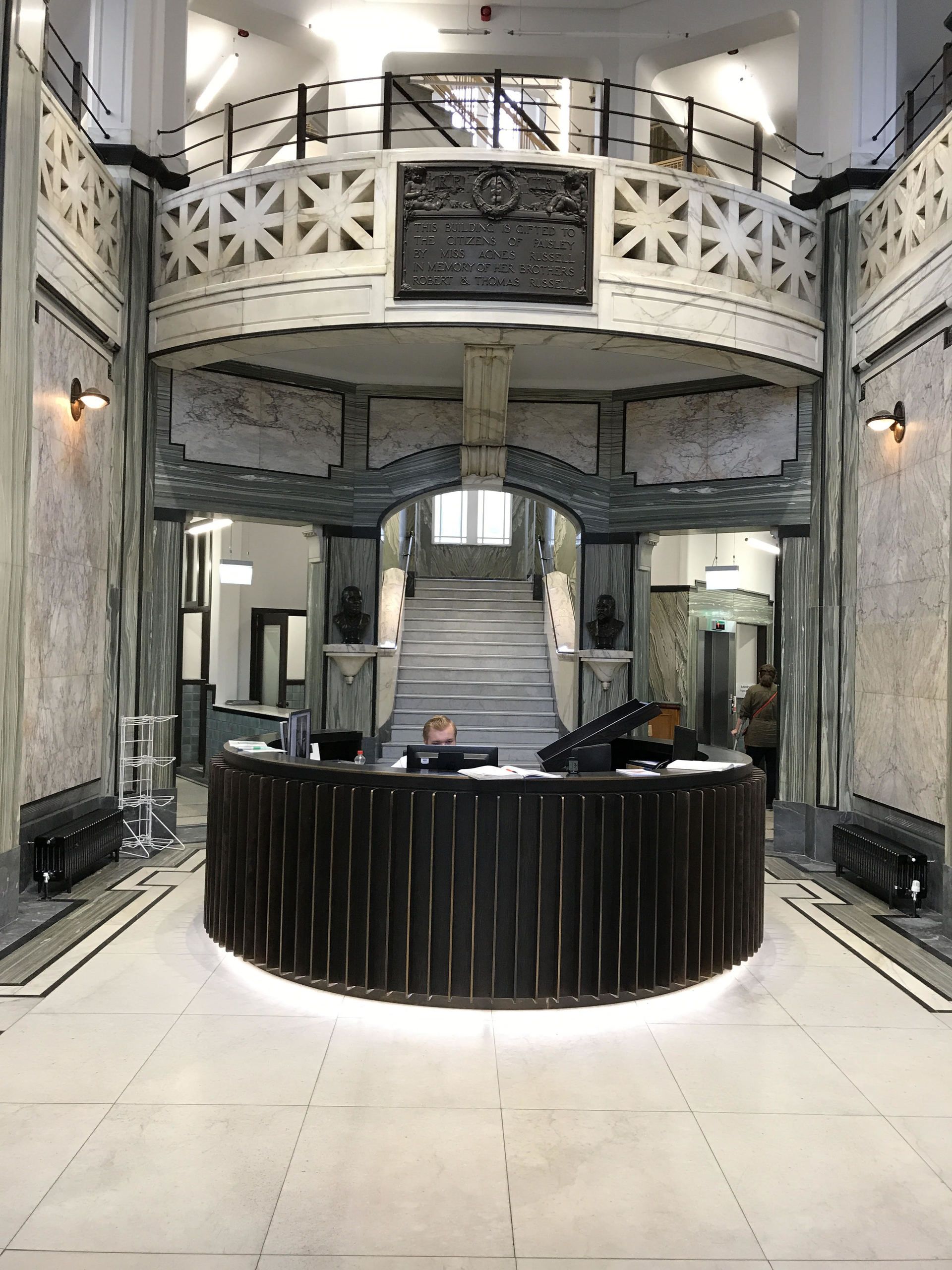 resin flooring entrance at Russell Institute