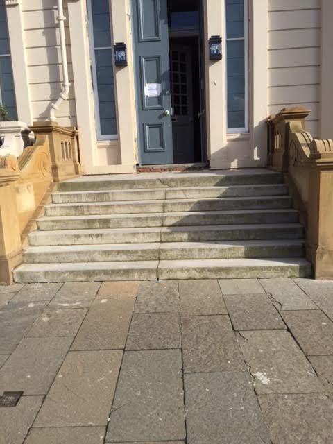 Terrazzo flooring being installed at Park Circus Glasgow