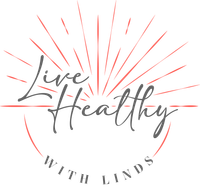 A logo for a company called live healthy with linds.