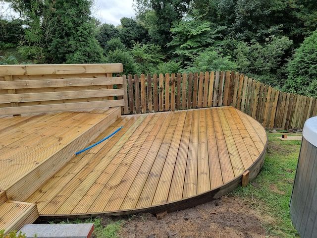 Quality garden decking supplied and installed by J.A. Halkett & Son