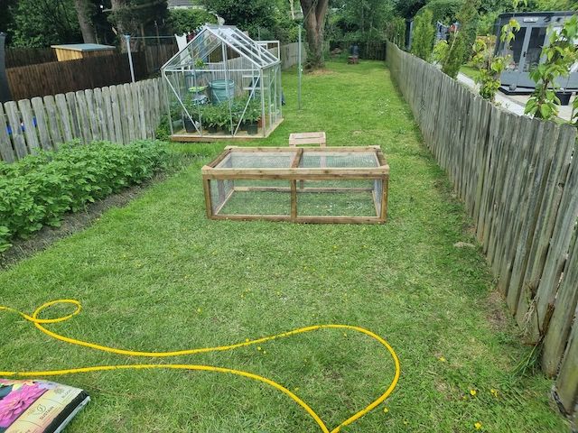 Rabbit cage supplied and installed by J.A. Halkett & Son